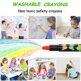 Jumbo Crayons for Toddlers, 16 Colors Twistable Washable Crayons, Palm Grip Silky Large Crayons for Babies and Kids 3+, Coloring Art Supplies, Gift for Boys and Girls Back to School