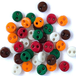 Buttons Galore Tiny Round Buttons - 120 Pieces - Harvest - 3 Packs