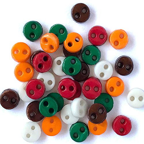 Buttons Galore Tiny Round Buttons - 120 Pieces - Harvest - 3 Packs