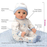 Adora Adoption Baby Boy Handsome - 16 inch Realistic Newborn Baby Doll with Doll Accessories and Certificate of Adoption