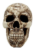 Atlantic Collectibles Aztec Nahuatl Codices Tattoo Skull Decorative Figurine