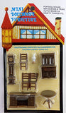 Dollhouse Miniature 1:48 Scale Plastic Dining Room Furniture Set Suite
