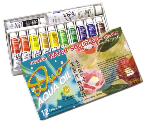 Holbein Duo Aqua Water-Soluble Oil Color AP Set of 12 20 ml Tubes