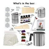 Complete DIY Candle Making Kit Supplies - Create Large Scented Soy Candles - Full Beginners Set Including 2 LB Wax, Rich Scents, Dyes, Wicks, Melting Pitcher, Tins & More