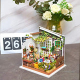 RoWood DIY Miniature Dollhouse Kit with Furniture, 1:24 Scale Model House Kit, Best Gift for Adults - Miller's Garden
