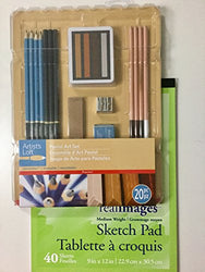 Artists Loft Pastel Art Kit with Bonus Sketch Pad