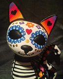 Catrina cat. Mexican crafts. Best birthday, christmas or Father's day gift. Ceramic figure for the decoration of Day of the Dead