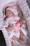 OCSDOLL Reborn Baby Dolls Girl Soft Touch Silicone Vinyl Sleeping Real Baby Dolls 22 Inches Gift for Ages 3+