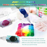 26 Vibrant Colors Tie Dye Kit,180pcs Group Party Tie Dye DIY Set Multi-Color Fabric Shirt Dye with Squeeze Bottles Gloves Table Cover for Kids and Adult