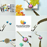 PandaHall Elite About 870Pcs Jewelry Finding Kits with Fold Over Ends Knot Covers Ball Chain