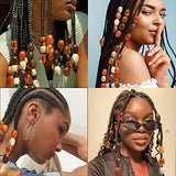 Hair Beads for Braids Jumbo Hair Beads for Women Girls Kids Large Hole Barrel Beads for Braiding Jewelry Macrame Crafts 13X17mm
