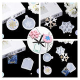 4 Pcs Christmas Decorations Silicone Resin Molds,Merry Christmas Mold Snowflake Pendant Mold Christmas Tree decor Ornaments Epoxy Resin Casting Mold for DIY Xmas Tree Ornament Art Craft Indoor Outdoor