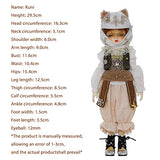 29.5cm BJD Dolls 1/6 Ball Joint Doll Cute Girl SD Articulated Action Figure Cosplay Wedding Decoration DIY Toys Best Gifts for Child Birthday, Eyes Half Open
