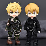 niannyyhouse Tactical Suit Vest Onesies 5 Colors Ob11 1/12 BJD Doll Clothes (Blue)