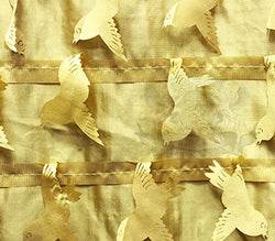 Taffeta Birds Fabric 58" Wide Sold By The Yard (YELLOW)