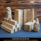BeaverCraft BW10 Basswood Carving Blocks Set - Basswood for Wood Carving Balsa Wood Blocks - Whittling Wood Carving Wood Blocks for Carving