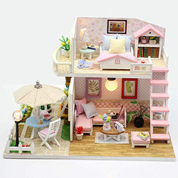 WADILE DIY Miniature Dollhouse Kit, DIY House Kit with Dust Proof and Music Movement, Best Gift for Adults and Teens Over 14 Years Old