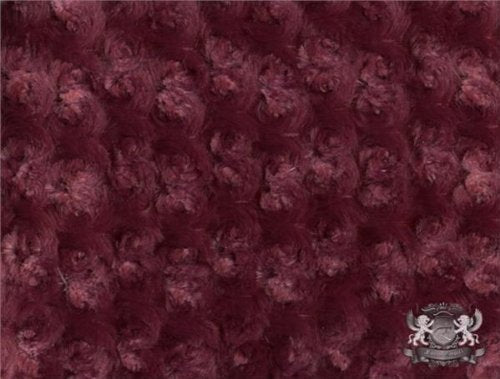 Minky Rosebud BURGUNDY Fabric By the Yard