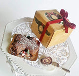 Miniature dollhouse food Christmas log scale 1:12