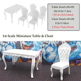 F Fityle 1/6 Scale Doll House Miniature Chair Table Model for 12'' Action Figure Scene - Desk