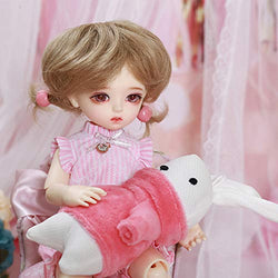 ZDD BJD Doll Moti Pink Top + Shorts, 1/6 SD Dolls Full Set 26cm 10inch Jointed Dolls Toy Action Figure + Makeup + Accessory