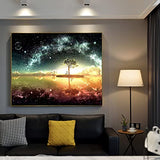 5D Diamond Painting Kits for Adults Kids Beginner,Star Tree Night View Diamond Art Kits,Landscape Painting Arts Craft Paint by Diamonds Dotz, for Gift Home Wall Art Decor 15.75 x 11.8 inch(YH8133)