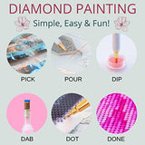 Dotologie 5D Flower Girl Diamond Painting Kit for Adults & Kids, 16" x 16"