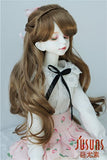 JD323 7-8inch 18-20CM Princess Braid Synthetic Mohair BJD Doll Wigs 1/4 MSD Doll Accessories (Brown)