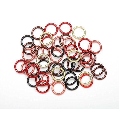 15MM (.59in.) Aluminum Jump Rings (Assorted Darks, 72 pieces/bag)