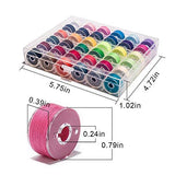 BetyBedy 36Pcs Bobbins and Sewing Threads with Bobbin Case for Multiple Sewing Machine, Pre-Wound Bobbins Set for Bro-Ther/Baby-Lock/Jano-me/El-na/Sin-ger, Standard Size and Assorted Colors