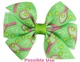 Hipgirl 5 Yards 7/8" Sports Grosgrain Fabric Ribbon for Gift Package Wrapping, Hair Bow Clip