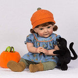 Paradise Galleries Reborn Toddler Doll in Fall-Themed/Halloween Outfit, 19 inch Pumpkin Spice, 8-Piece Set