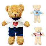 Shirnnie Teddy Bear Plush Toys - Cute Teddy Bears Stuffed Animals with 3 Clothes - 14 Inch Height