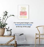 Fashion Glam Home Decor Wall Art Picture Print - Cute Chic Funny Gift for Women, Fashionista, Designer Handbag Fans - Unique Decoration Artwork for Bedroom, Girls Room, Bathroom - 8x10 Poster - Pink