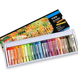 Oil Pastels Set,24 Assorted Colors Non Toxic Professional Round Painting Oil Pastel Stick Art Supplies Drawing Graffiti Art Crayons for Kids, Artists, Beginners, Students, Adults Drawing (24 Colors)