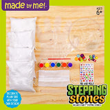 Made By Me Mix & Mold Your Own Stepping Stones by Horizon Group USA, Make 4 DIY Personalized Stepping Stones, Molding Tray,Decorative Gemstones,Paint Pots,Paint Brush,Gloves & Sticker Sheet Included