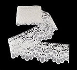 eZthings Venise Edging Lace Trim From Eyelet Fabric For DIY Craft Venice Trims (3 Yard, Mini