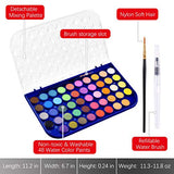 Watercolor Paint Set, Non-Toxic 48 Water Color Cake for Children and Beginners, A Refillable Water Brush and A Brush Included, Portable Watercolor Pan to Cultivate Children's Creativity and Aesthetics