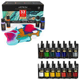 Arteza Art Supplies Bundle for Acrylic Pouring, Includes Premixed Pouring Colors and Acrylic Paint Set 14 x120 ml