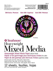 Strathmore (584-6 500 Series Heavyweight Mixed Media, 6"x8", 12 Sheets