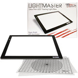 US ART SUPPLY Lightmaster Large 24.3" Diagonal Professional (A3) 12"x17" LED Lightbox Board-