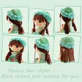 HWD Kawaii Stuffed Soft Flower Girl Plush Toy Doll Girls Gift , 18 Inch ( Green )
