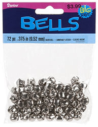 Darice 72 Piece Bells, 3/8", Silver