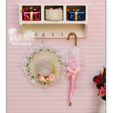 Kitchen Wood Wall Rack 1/12 Dollhouse Miniature White