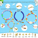 kinearcharms 4724pcs Clay Beads Kit,Flat Round Heishi Beads,Fruit Handmade Polymer Clay Beads,5 Sets A-Z Letter Beads 12 Various Beads Charms kit for DIY Bracelet Jewelry Making kit