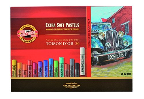 KOH-I-NOOR Toison D'or 8555 Artist's Extra Soft Pastels, Pack of 36 (FA8555)