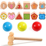Lewo Pounding Bench with Slide Out Xylophone Wooden Pounding Toy Early Educational Toys for Kids Toddlers