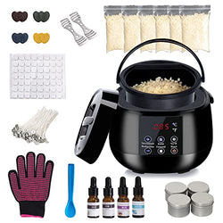 PEEWF Candle Making Kit for Adults Beginners,1.6LB Beeswax Candle Making Kit for Adults,Candle Making Starter Kit with Non-Stick Pot and Essential Oil,DIY Full Flameless Wax Melter for Candle Making.