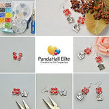 PandaHall Elite About 130 Pcs Tibetan Style MADE WITH LOVE Pendants Charms 5 Shapes with 200 Pcs