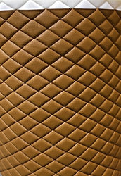 LUVFABRICS Desert Faux Leather Quilted Vinyl Fabric with 3/8" Foam Backing Upholstery